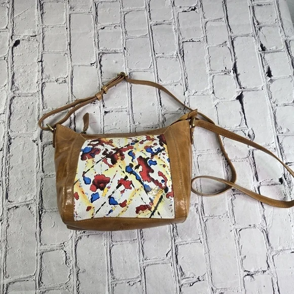 Artist Expressions by Sharif hand painted leather purse